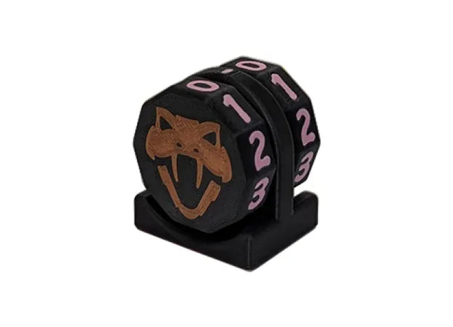 Gamers Guild AZ Viper Sleeves Viper Copperhead Life Counter – Black w/ Pink Viper Sleeves