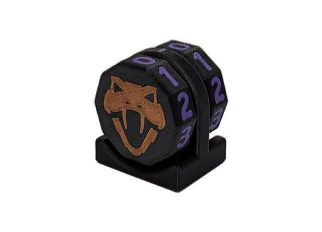 Gamers Guild AZ Viper Sleeves Viper Copperhead Life Counter – Black w/ Purple Viper Sleeves