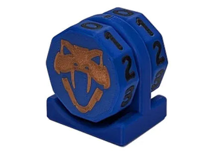 Gamers Guild AZ Viper Sleeves Viper Copperhead Life Counter – Blue w/ Black Viper Sleeves