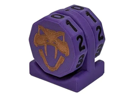Gamers Guild AZ Viper Sleeves Viper Copperhead Life Counter – Purple w/ Black Viper Sleeves