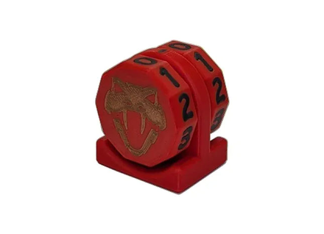 Gamers Guild AZ Viper Sleeves Viper Copperhead Life Counter – Red w/ Black Viper Sleeves