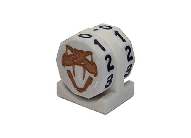 Gamers Guild AZ Viper Sleeves Viper Copperhead Life Counter – White w/ Black Viper Sleeves