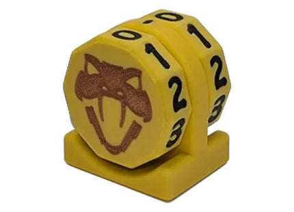 Gamers Guild AZ Viper Sleeves Viper Copperhead Life Counter – Yellow w/ Black Viper Sleeves