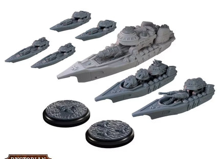 Gamers Guild AZ Warcradle Studios Dystopian Wars: Konig Battlefleet Set Occam Distribution