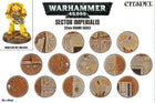 Gamers Guild AZ Warhammer 40,000 Citadel: Basing - Warhammer 40K Sector Imperialis 32mm Round Bases Games-Workshop