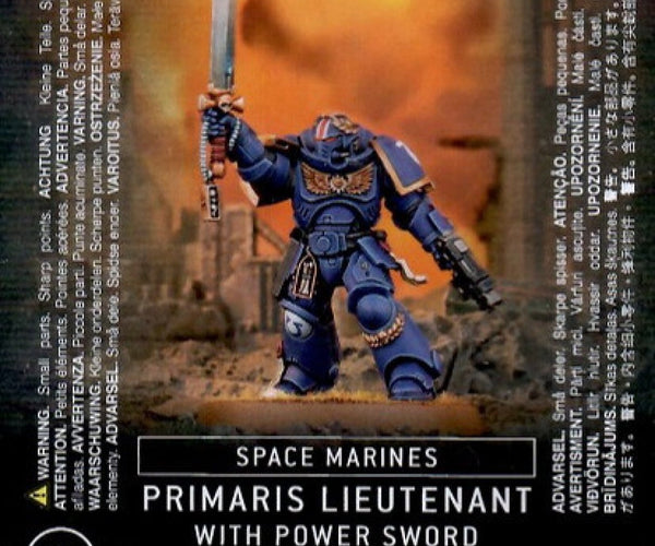 Games Workshop Warhammer 40K: Primaris Lieutenant, Power Sword, Painted, Blood A Games Workshop Warhammer 40K: Primaris Lieutenant, Power Sword, Painted, Blood A