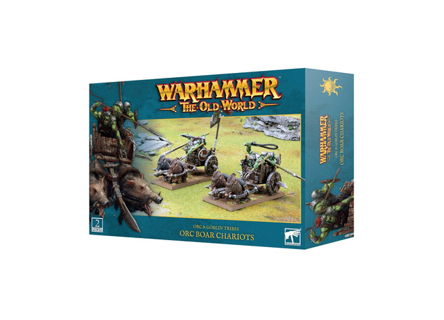 Gamers Guild AZ Warhammer The Old World Warhammer The Old World: Orcs and Goblins - Orc Boar Chariots (Pre-Order) Games-Workshop