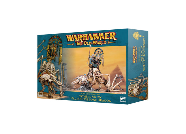 Gamers Guild AZ Warhammer The Old World Warhammer The Old World: Tomb Kings Of Khemri - Tomb King On Necrolith Bone Dragon (Pre-Order) Games-Workshop