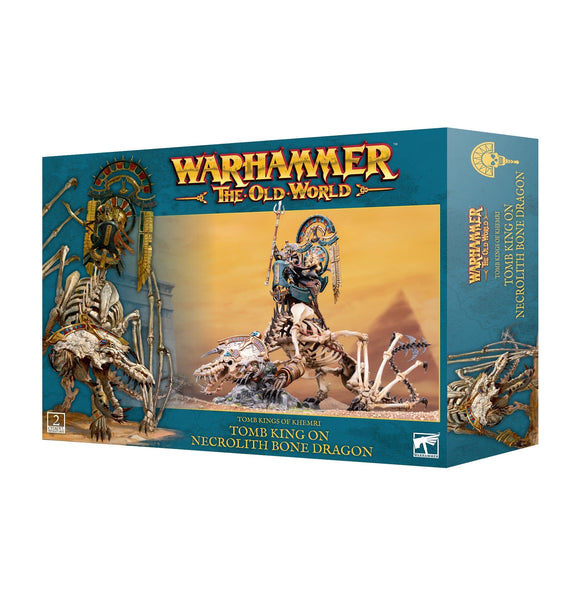 Warhammer The Old World: Tomb Kings Of Khemri - Tomb King On Necrolith Bone  Dragon