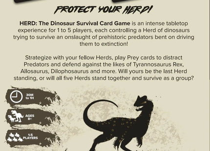 Gamers Guild AZ Wet Ink Games HERD: The Dinosaur Survival Card Game (Pre-Order) Quartermaster Direct