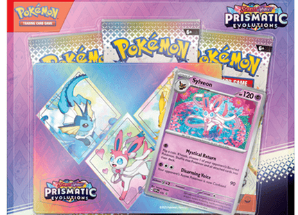 Gamers Guild AZ Wholesale Pokemon TCG: Scarlet and Violet - Prismatic Evolutions Sticker Collection [Sylveon]  - Street Date: 01/17/2025 - ORDER DUE BY: 12/02/2024 - Price: $12.74 Pokemon