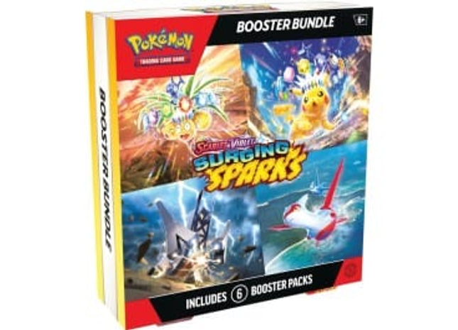 Gamers Guild AZ Wholesale Pokemon TCG: SV08 - Surging Sparks - Booster Bundle- Street Date: 11/08/2024 - ORDER DUE BY: 10/23/2024 Price: $19.24 Pokemon