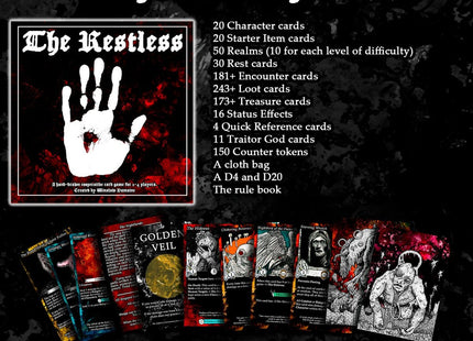 Gamers Guild AZ Winslow Dumaine The Restless: A Hand-Drawn Cooperative Tabletop Horror Game (Pre-Order) Southern Hobby