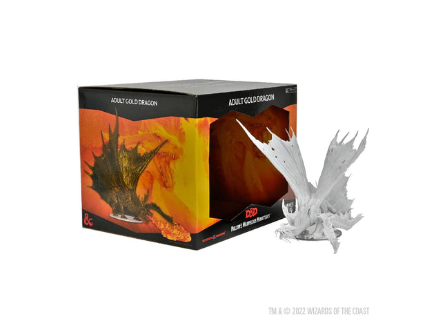 Gamers Guild AZ WizKids Dungeons And Dragons Nolzur's Marvelous Miniatures: Adult Gold Dragon GTS