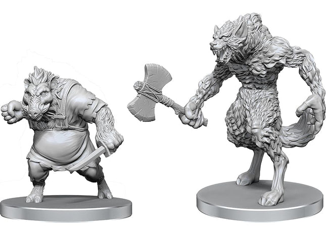 Gamers Guild AZ WizKids Pathfinder Battles Deep Cuts: Werewolf & Wereboar Miniature (Pre-Order) AGD