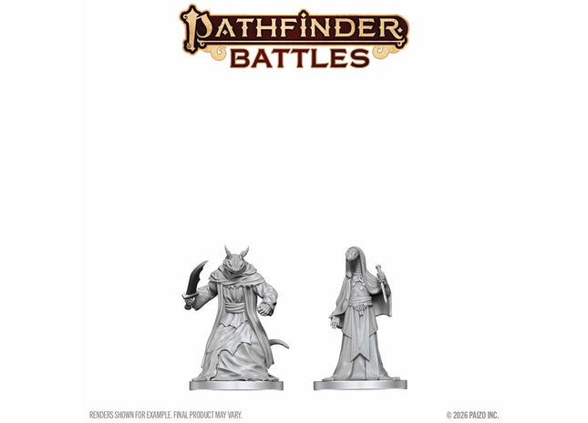 Gamers Guild AZ WizKids WZK90867: Pathfinder Battles Deep Cuts Unpainted Miniatures - Zyss & Aapoph Serpentfolk (Pre-Order) AGD