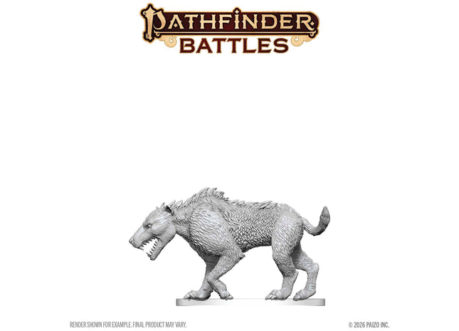 Gamers Guild AZ WizKids WZK90871: Pathfinder Battles Deep Cuts Unpainted Miniatures - Hyaenodon (Pre-Order) AGD