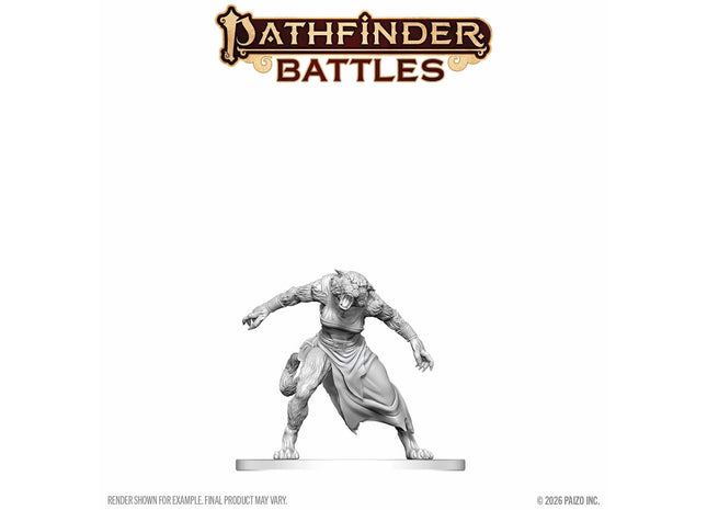 Gamers Guild AZ WizKids WZK90874: Pathfinder Battles Deep Cuts Unpainted Miniatures - Weretiger (Pre-Order) AGD