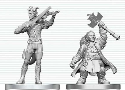 Gamers Guild AZ WizKids WZK90885 D&D Nolzur's Marvelous Miniatures: Tiefling Bard & Dwarf Cleric (Pre-Order) Southern Hobby