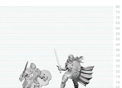Gamers Guild AZ WizKids WZK90887 D&D Nolzur's Marvelous Miniatures: Dwarf Fighter & Orc Paladin (Pre-Order) Southern Hobby