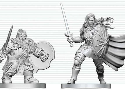 Gamers Guild AZ WizKids WZK90887 D&D Nolzur's Marvelous Miniatures: Dwarf Fighter & Orc Paladin (Pre-Order) Southern Hobby