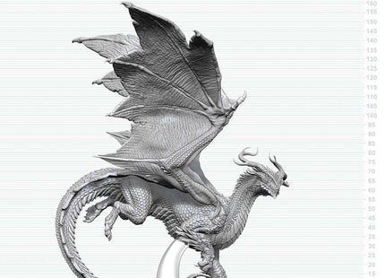 Gamers Guild AZ WizKids WZK90907: D&D Nolzur's Marvelous Unpainted Miniatures: Adult Spirit Dragon (Pre-Order) AGD
