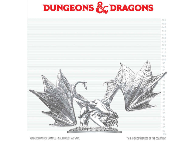 Gamers Guild AZ WizKids WZK90910: D&D Nolzur's Marvelous Unpainted Miniatures: Young Sapphire Dragon (Pre-Order) AGD