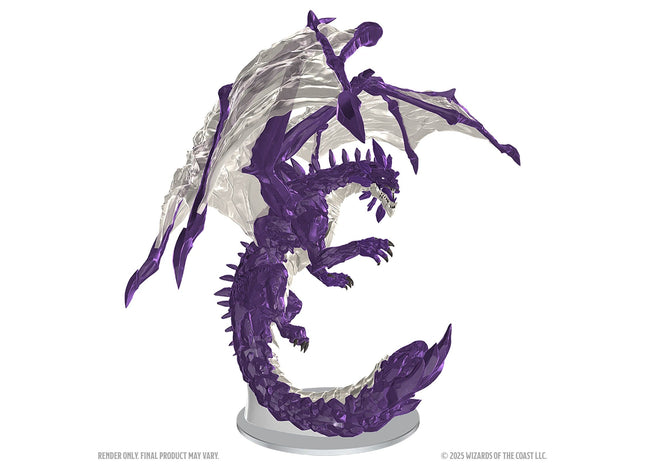 Gamers Guild AZ WizKids WZK96319 D&D Icons of the Realms: Adult Amethyst Dragon (Pre-Order) Southern Hobby