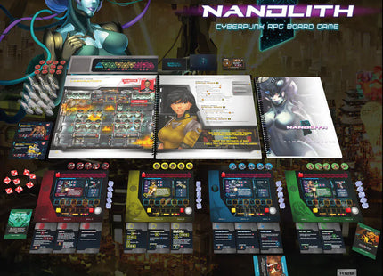 Gamers Guild AZ Woodpecker Games Nanolith: Cyberpunk RPG Board Game (Pre-Order) Quartermaster Direct