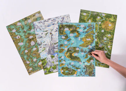 Gamers Guild AZ Worlds at a Glance Encounters at a Glance Encounter: Into the Wild: Biome Poster Set - Scratch-Off Edition (Pre-Order) Quartermaster Direct