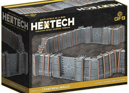 Gamers Guild AZ Gale Force Nine Hextech: Trinity City - Fortress Walls (x24) - Grey (Pre-Order) AGD
