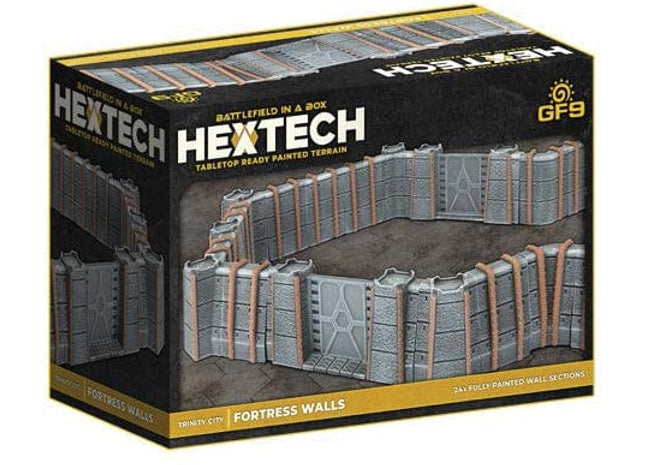 Gamers Guild AZ Gale Force Nine Hextech: Trinity City - Fortress Walls (x24) - Grey (Pre-Order) AGD