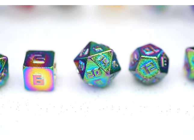 Gamers Guild AZ HYMGHO HYMGHO Dice: HY00225 10mm Mini Rpg Dice Set - Rainbow HYMGHO