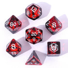 Gamers Guild AZ HYMGHO HYMGHO Dice: HY00331 - Wyrmforged Rollers - Rounded Resin Polyhedral Dice - Dragon Eye Red HYMGHO